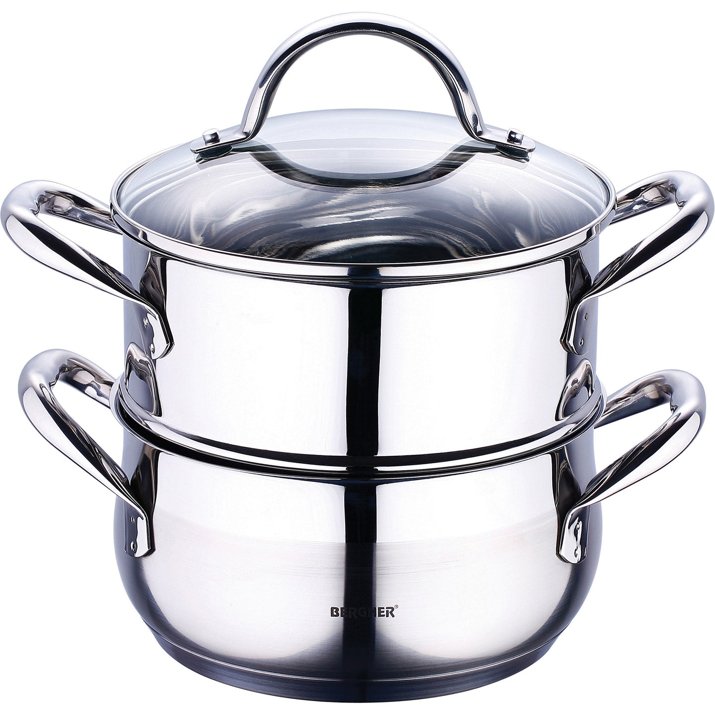 CACEROLA HERVIDOR 18X9CM 2.2L ACERO INOX IND C/TAPA GOURMET BG